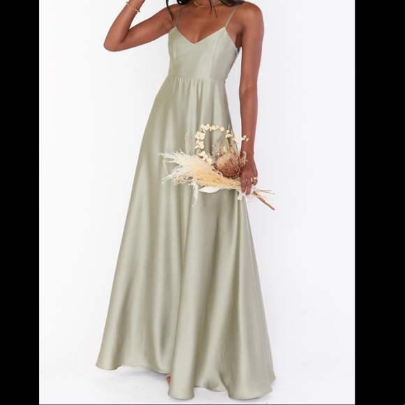 show me your mumu faith maxi dress - moss green - Picture 1 of 1